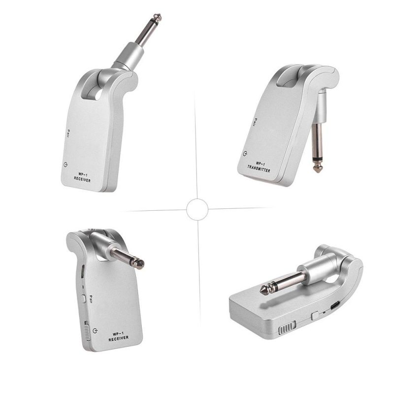 Others |   2.4G Wireless Guitar System Transmitter & Receiver Silver Musical Instruments Others