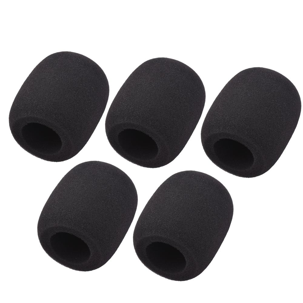 Others |   5Pcs Microphone Foam Windshield Windscreen Noise Reduction Sponge Mic Cover for Handheld Condenser Microphone Black Musical Instruments Black