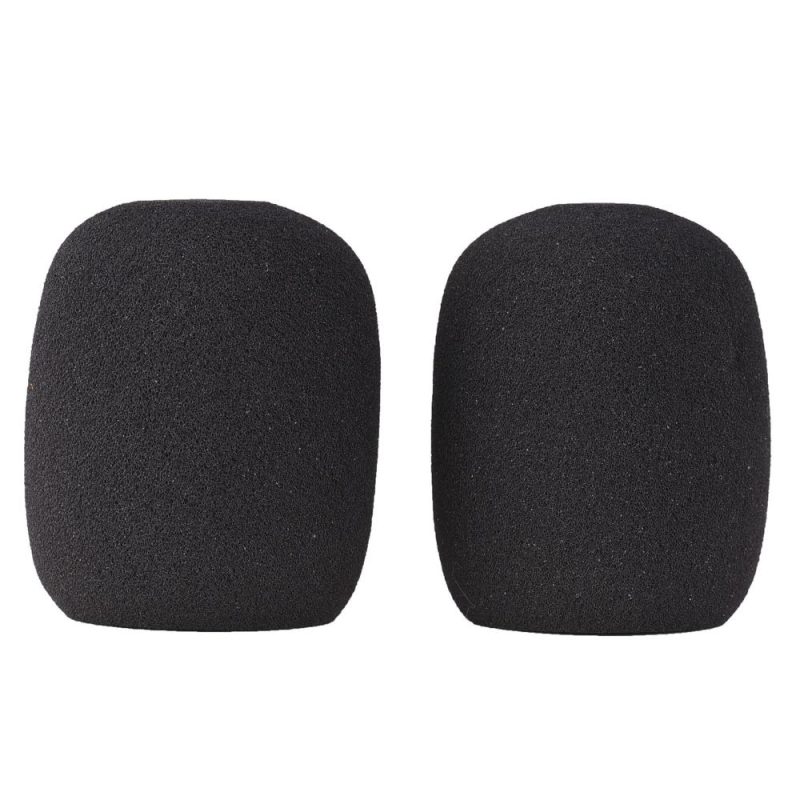 Others |   5Pcs Microphone Foam Windshield Windscreen Noise Reduction Sponge Mic Cover for Handheld Condenser Microphone Black Musical Instruments Black