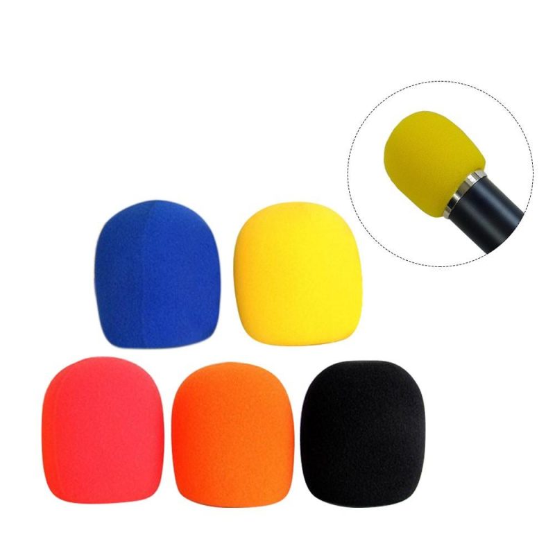 Others |   5pcs/lot Universal Mic Accessories Foam Cover Handheld Microphone Windshield Sponge Cap Ball Shape Microphone Windscreen for KTV Karaoke DJ Multicolour Musical Instruments Multicolour