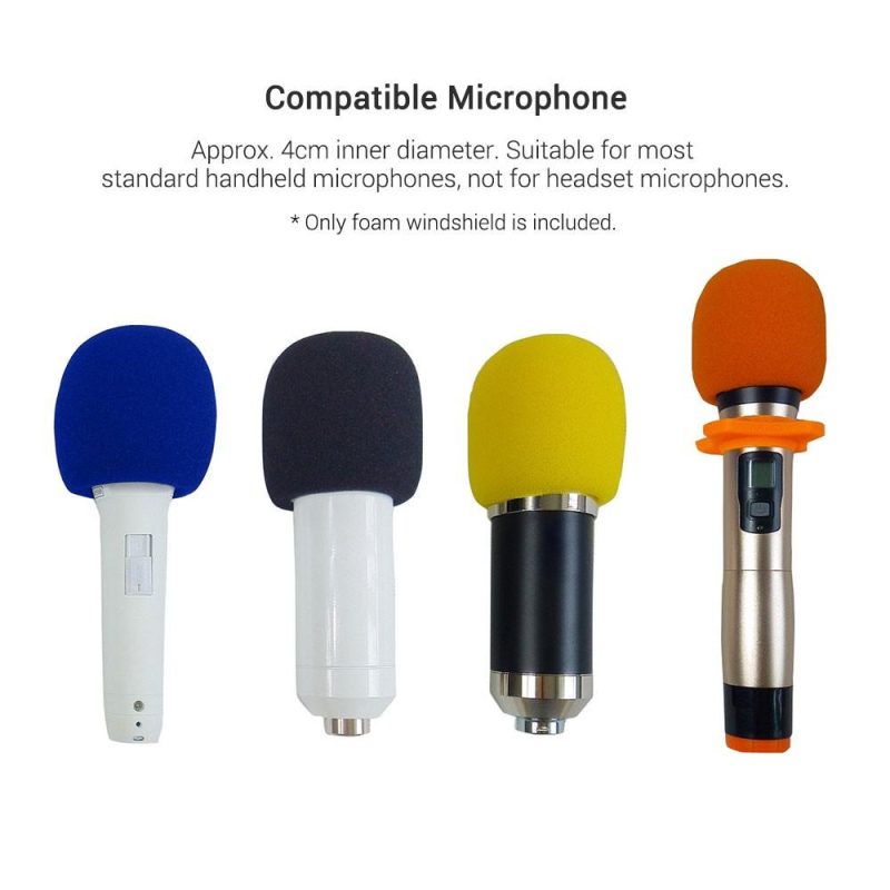 Others |   5pcs/lot Universal Mic Accessories Foam Cover Handheld Microphone Windshield Sponge Cap Ball Shape Microphone Windscreen for KTV Karaoke DJ Multicolour Musical Instruments Multicolour