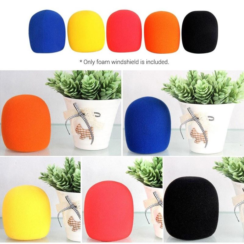 Others |   5pcs/lot Universal Mic Accessories Foam Cover Handheld Microphone Windshield Sponge Cap Ball Shape Microphone Windscreen for KTV Karaoke DJ Multicolour Musical Instruments Multicolour