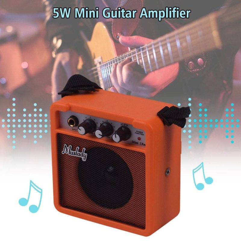 Others |   5W Mini Guitar Amplifier Amp Speaker Orange Musical Instruments Orange