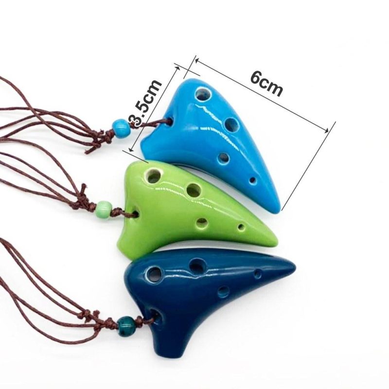 Others |   6 Holes Ceramic Ocarina Alto C Submarine Style Musical Instrument with Lanyard Music Score For Music Lover and Beginner Musical Instruments Others