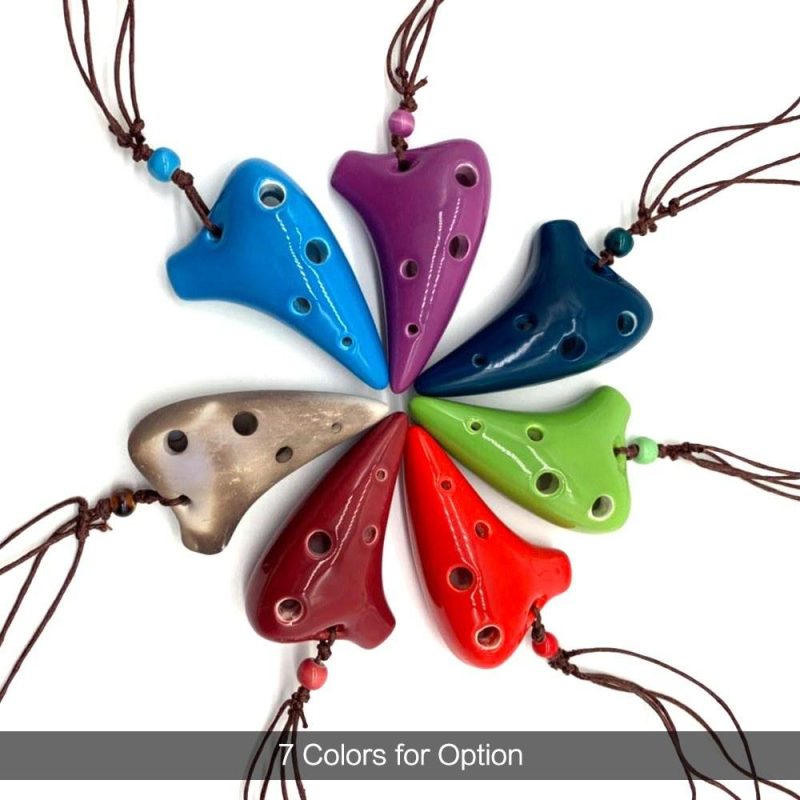 Others |   6 Holes Ceramic Ocarina Alto C Submarine Style Musical Instrument with Lanyard Music Score For Music Lover and Beginner Musical Instruments Others