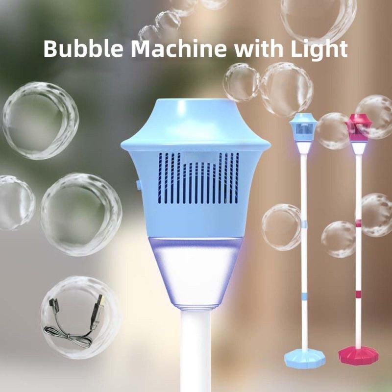 Others |   Bubble Machine with Light Vertical Bubble Maker Blue Musical Instruments Blue