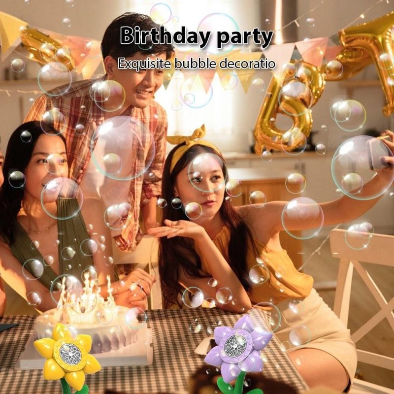 Others |   Bubble Machine with Sound Lamp Vertical Bubble Maker for Birthday Outdoor Wedding Christmas Party Yellow Musical Instruments Others