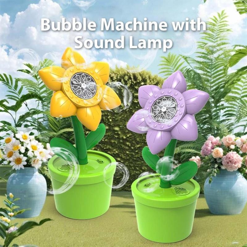 Others |   Bubble Machine with Sound Lamp Vertical Bubble Maker for Birthday Outdoor Wedding Christmas Party Yellow Musical Instruments Others