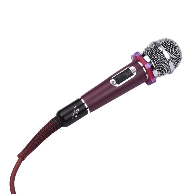 Others |   Dynamic Handheld Cardioid Condenser Microphone Wired Mic 4.5m/15ft Cable 6.35mm Plug for Music Singing Karaoke Stage Live Performance Red Musical Instruments Others