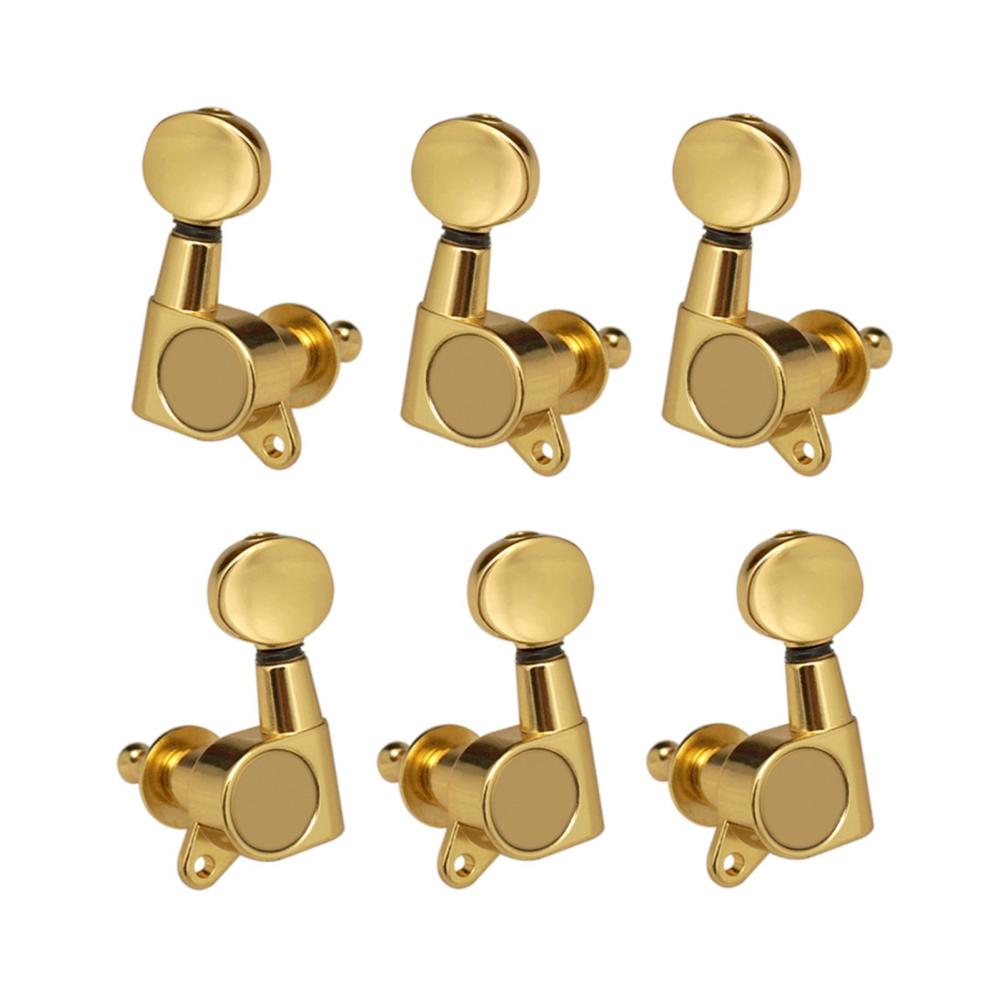 Others |   Guitar String Tuning Pegs Tuning Machines Sealed Machine Heads Grover Tuners Tuning Keys Oval Button 3 Left 3 Right for Electric Guitar or Acoustic Guitar Chrome Black Gold Musical Instruments Gold