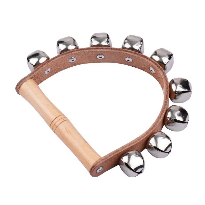 Others |   Handbell Hand Bells with 5pcs Jingle Bells Wood Handle Musical Instrument Toy for Music Class Musical Instruments Others