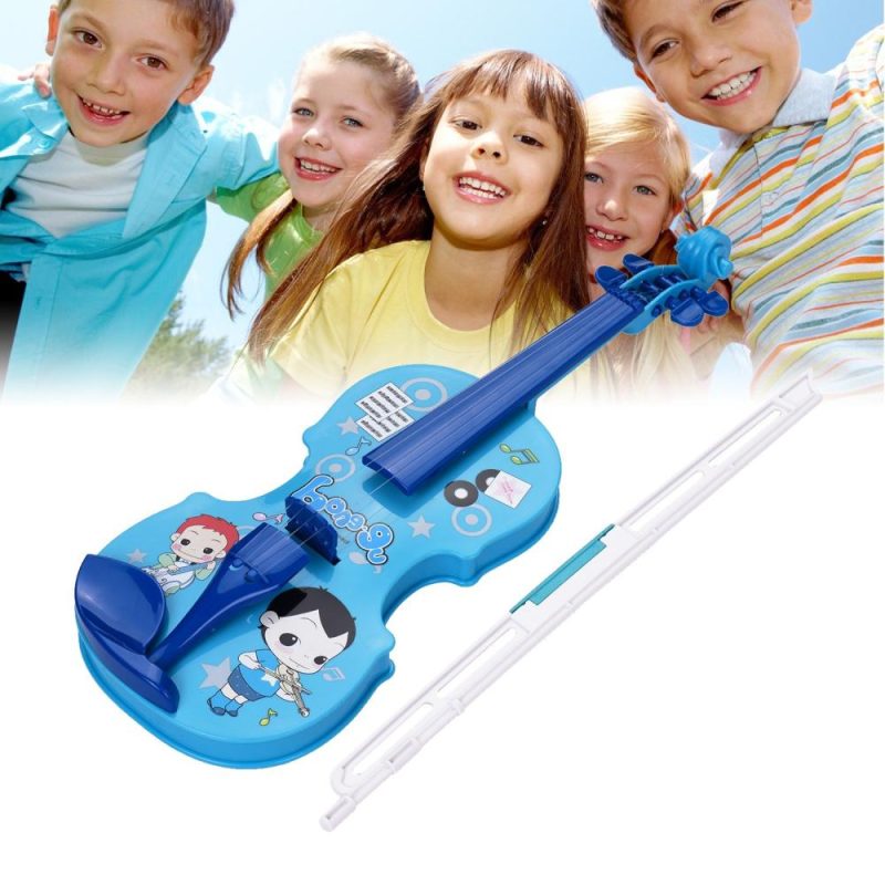 Others |   Kids Little Violin with Violin Bow Fun Educational Musical Instruments Electronic Violin Toy Blue Musical Instruments Blue