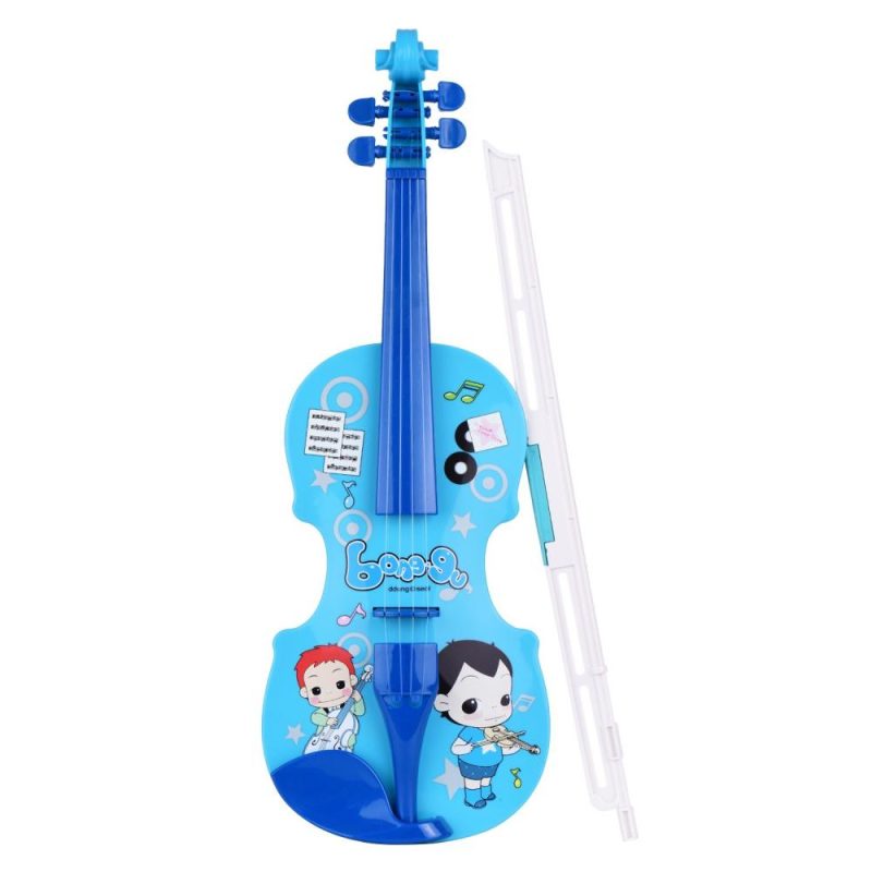 Others |   Kids Little Violin with Violin Bow Fun Educational Musical Instruments Electronic Violin Toy Blue Musical Instruments Blue