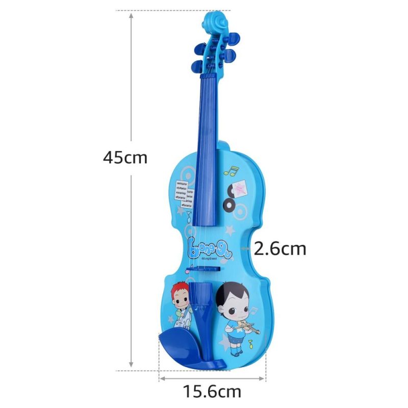 Others |   Kids Little Violin with Violin Bow Fun Educational Musical Instruments Electronic Violin Toy Blue Musical Instruments Blue