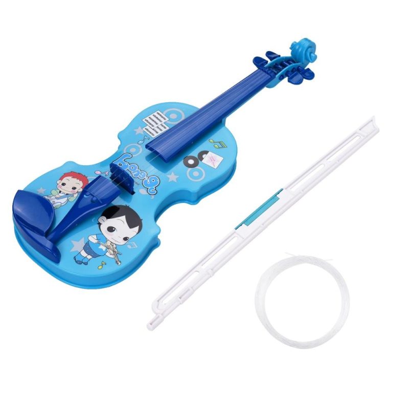 Others |   Kids Little Violin with Violin Bow Fun Educational Musical Instruments Electronic Violin Toy Blue Musical Instruments Blue