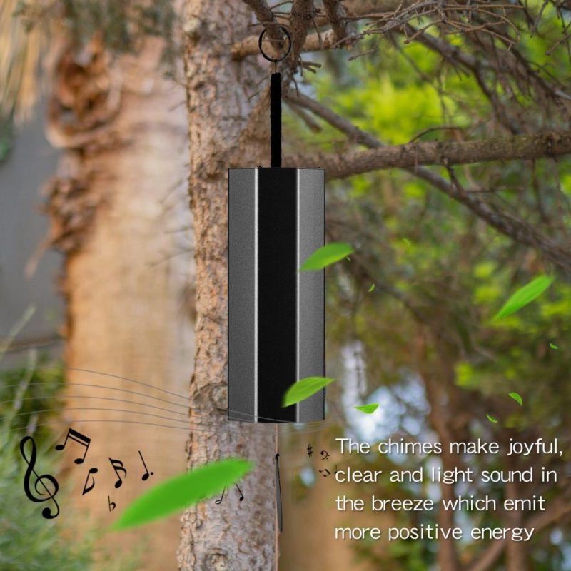 Others |   Metal Wind Chimes Meditation Chord Windchime Windbell Black Musical Instruments Black