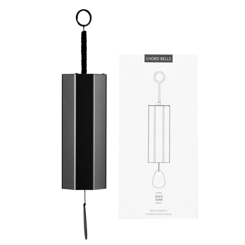 Others |   Metal Wind Chimes Meditation Chord Windchime Windbell Black Musical Instruments Black