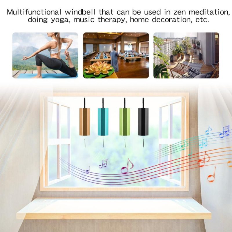 Others |   Metal Wind Chimes Meditation Chord Windchime Windbell Black Musical Instruments Black