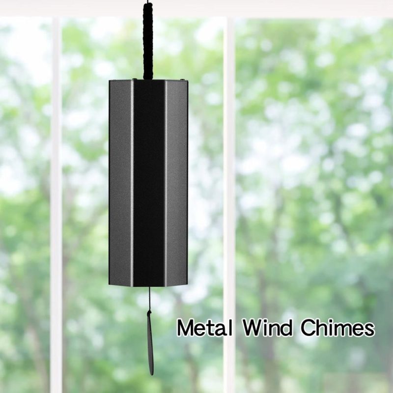 Others |   Metal Wind Chimes Meditation Chord Windchime Windbell Black Musical Instruments Black