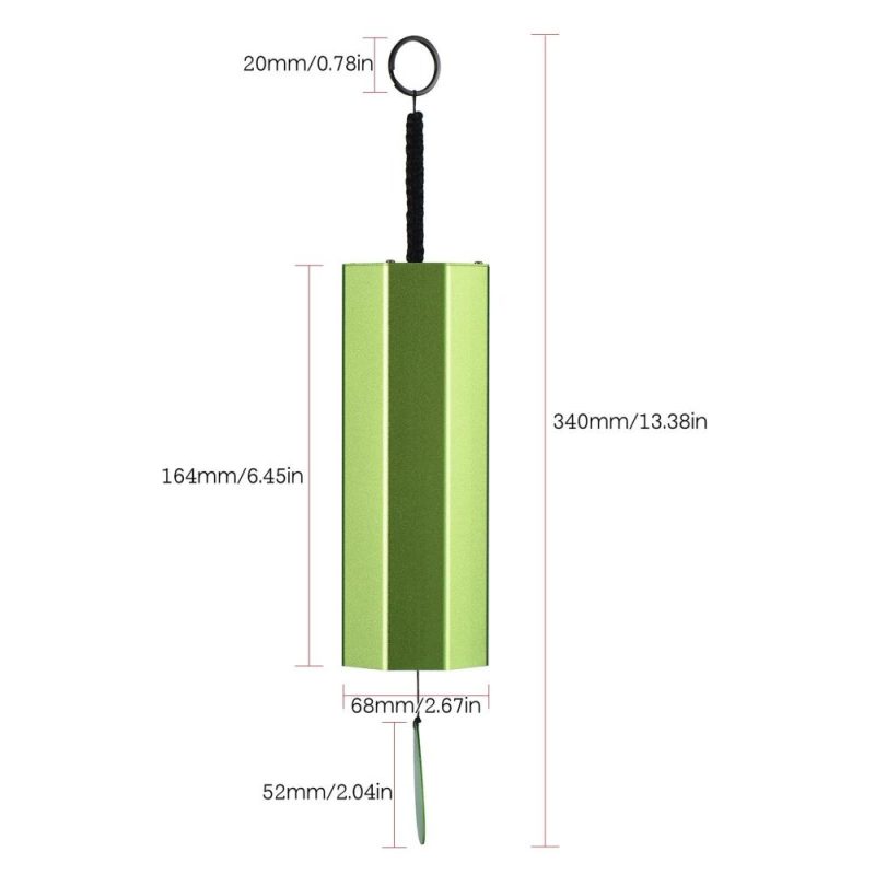 Others |   Metal Wind Chimes Meditation Chord Windchime Windbell Green Musical Instruments Green