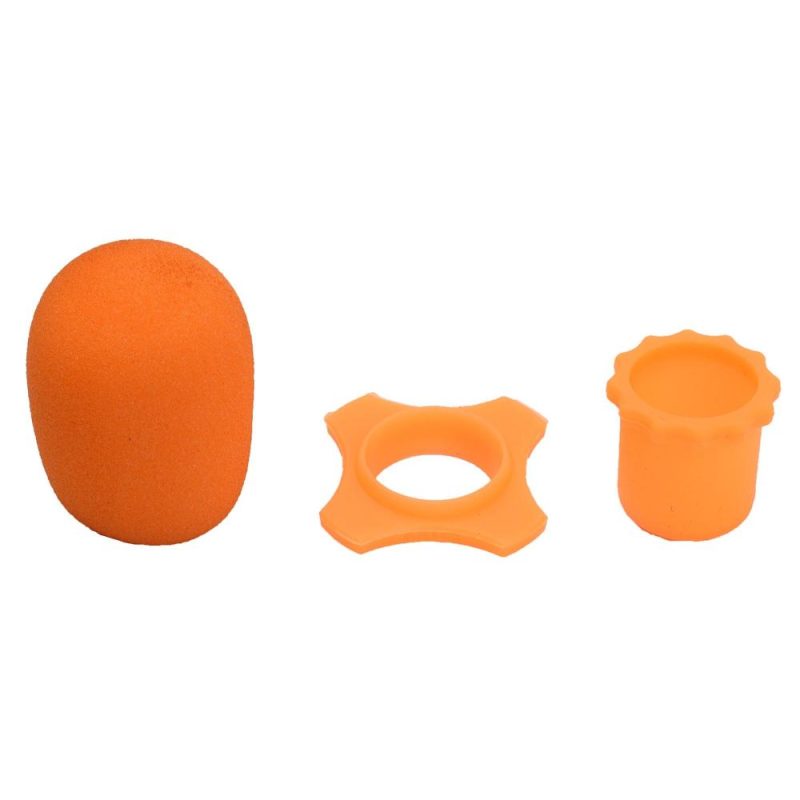 Others |   Microphone Protection Accessory Kit with Foam Windshield Anti-rolling Silicone Ring Bottom Rod Sleeve Holder for Wireless Handheld Mic Orange Musical Instruments Orange