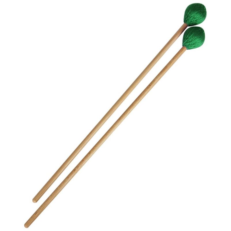 Others |   Middle Marimba Stick Mallets Xylophone Glockensplel Mallet with Beech Handle Percussion Kit Musical Instrument Accessories Mallets for Professionals Amateurs 1 Pair Green Green Musical Instruments Green