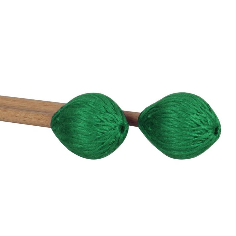 Others |   Middle Marimba Stick Mallets Xylophone Glockensplel Mallet with Beech Handle Percussion Kit Musical Instrument Accessories Mallets for Professionals Amateurs 1 Pair Green Green Musical Instruments Green