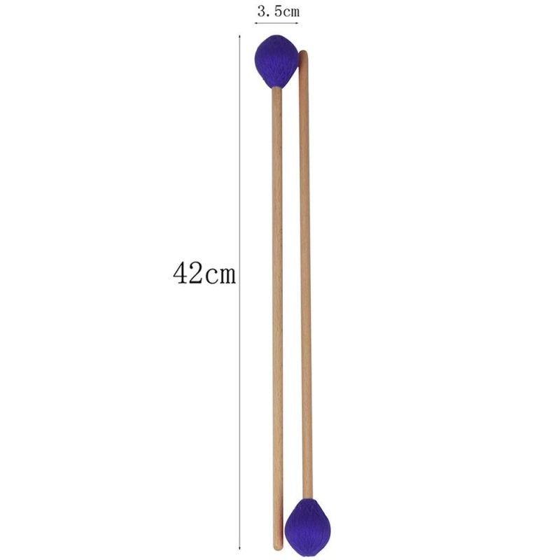 Others |   Middle Marimba Stick Mallets Xylophone Glockensplel Mallet with Beech Handle Percussion Kit Musical Instrument Accessories Mallets for Professionals Amateurs 1 Pair Green Purple Musical Instruments Others