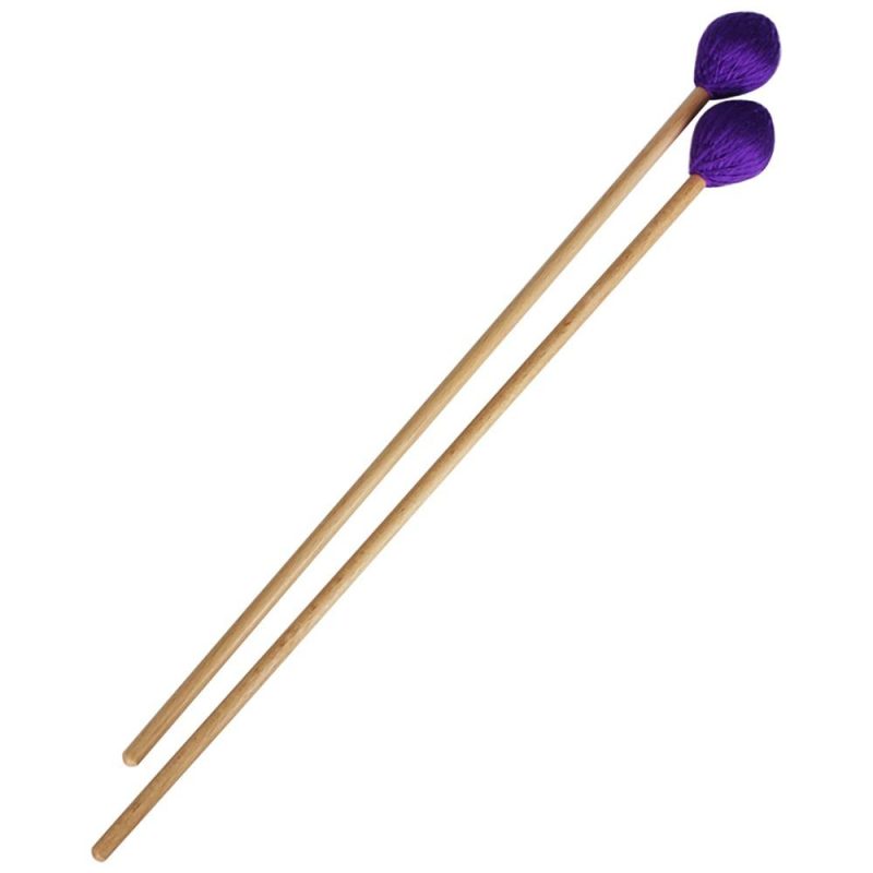 Others |   Middle Marimba Stick Mallets Xylophone Glockensplel Mallet with Beech Handle Percussion Kit Musical Instrument Accessories Mallets for Professionals Amateurs 1 Pair Green Purple Musical Instruments Others