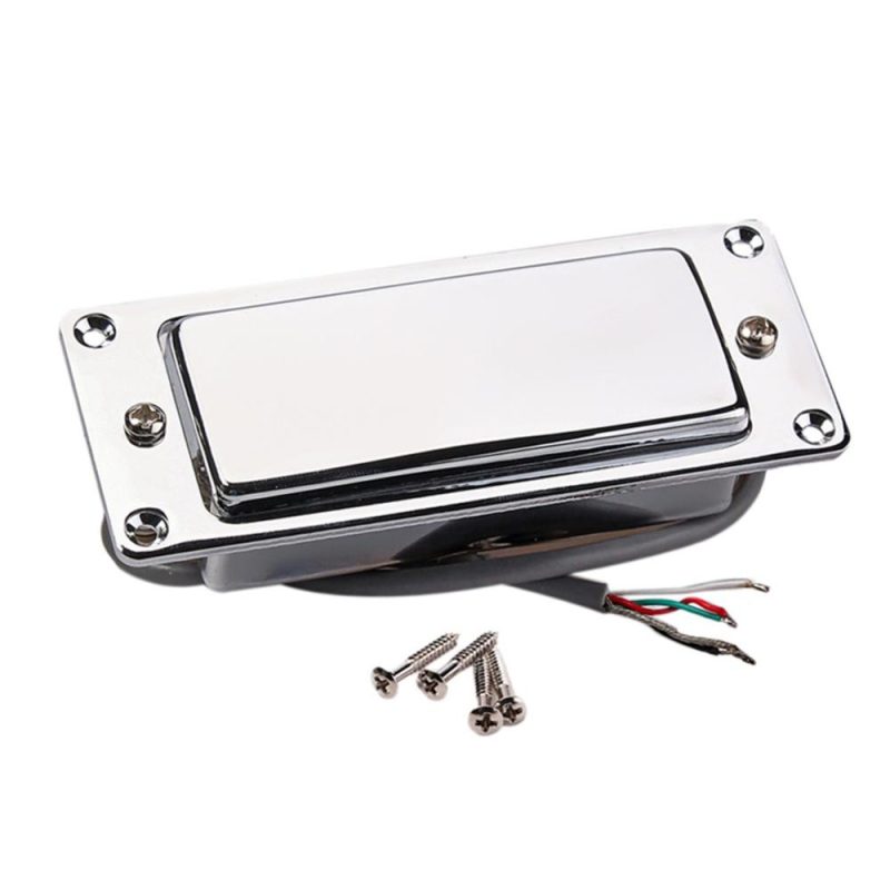 Others |   Mini Humbucker Pickup Kit Compatible with LP Electric Guitar Neck Bridge Double Coil Pick-up Chrome Plated Silver Musical Instruments Others