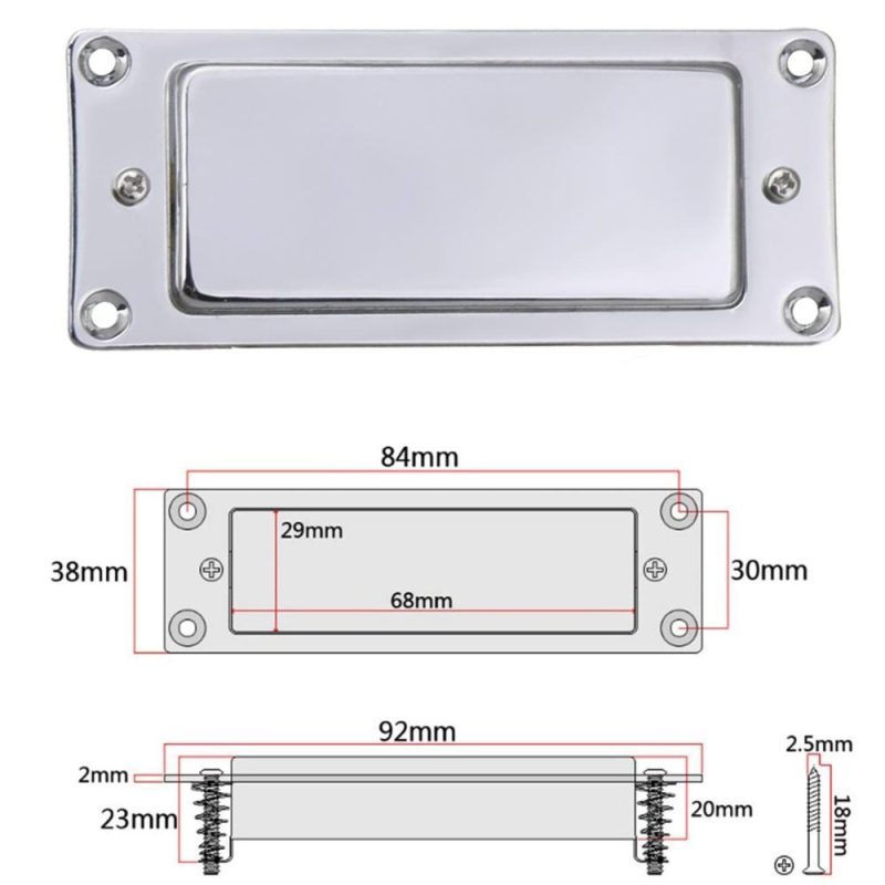 Others |   Mini Humbucker Pickup Kit Compatible with LP Electric Guitar Neck Bridge Double Coil Pick-up Chrome Plated Silver Musical Instruments Others