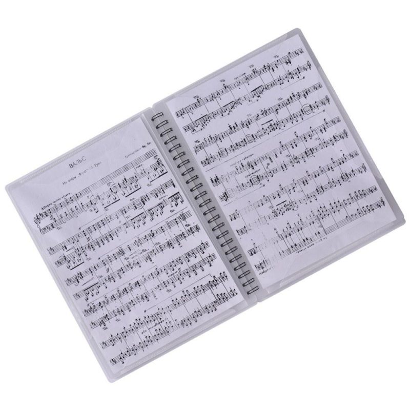 Others |   Multifunctional Music Score Holder A4 Size Paper Sheet Document File Organizer Folder with 40 Pockets White Musical Instruments Others