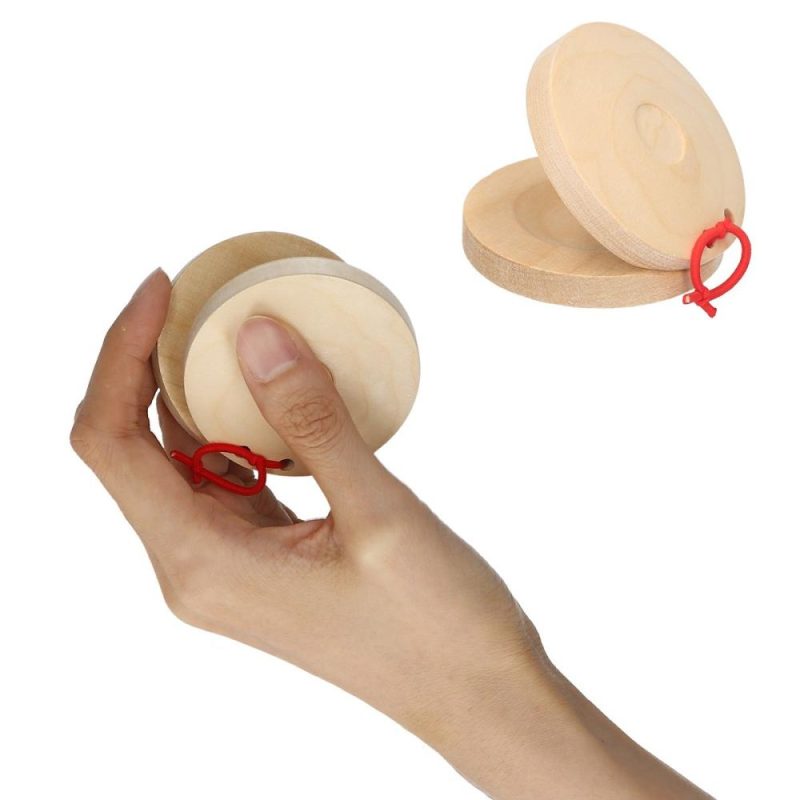 Others |   Pair of Castanets Wooden Castanet Finger Clappers Musical Instrument Musical Instruments Others