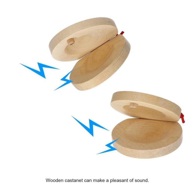 Others |   Pair of Castanets Wooden Castanet Finger Clappers Musical Instrument Musical Instruments Others