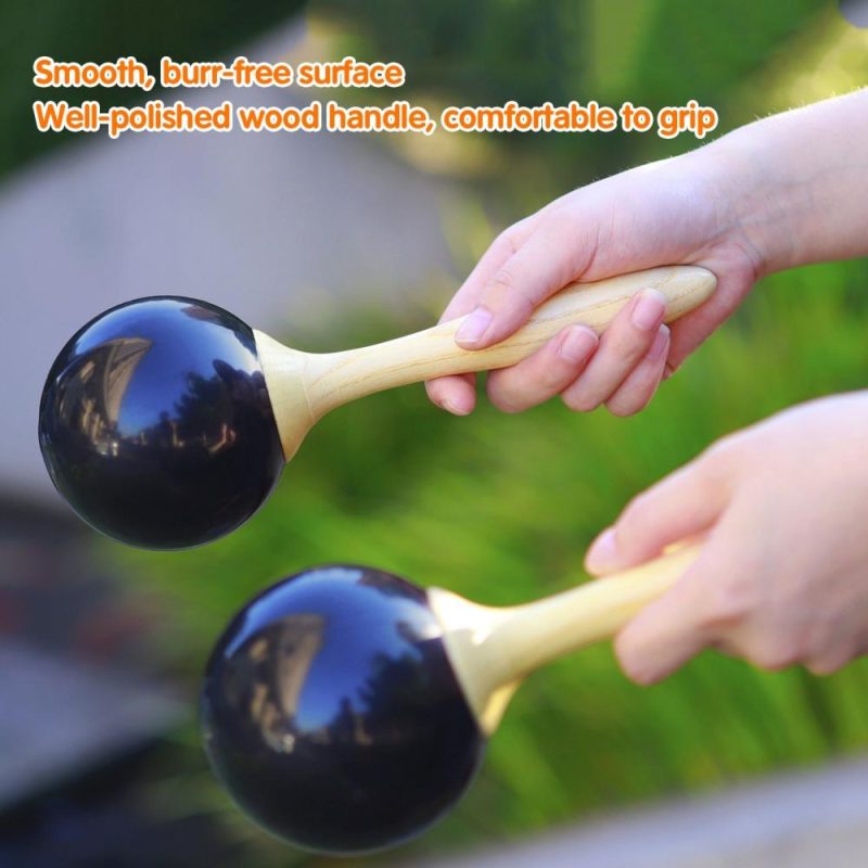 Others |   Pair of Percussion Maracas Shakers Rattles Sand Hammer Percussion Musical Instrument for Music Enlightment Party Game Wood Musical Instruments Others