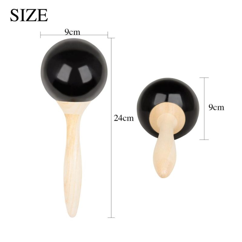 Others |   Pair of Percussion Maracas Shakers Rattles Sand Hammer Percussion Musical Instrument for Music Enlightment Party Game Wood Musical Instruments Others