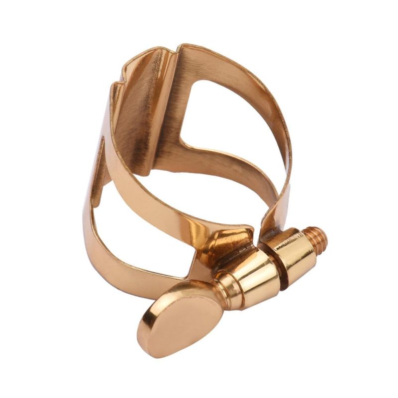 Others |   Single Screw Adjustment Saxophone Ligature Compact Durable Ligature for Tenor Saxophone Gold Musical Instruments Gold