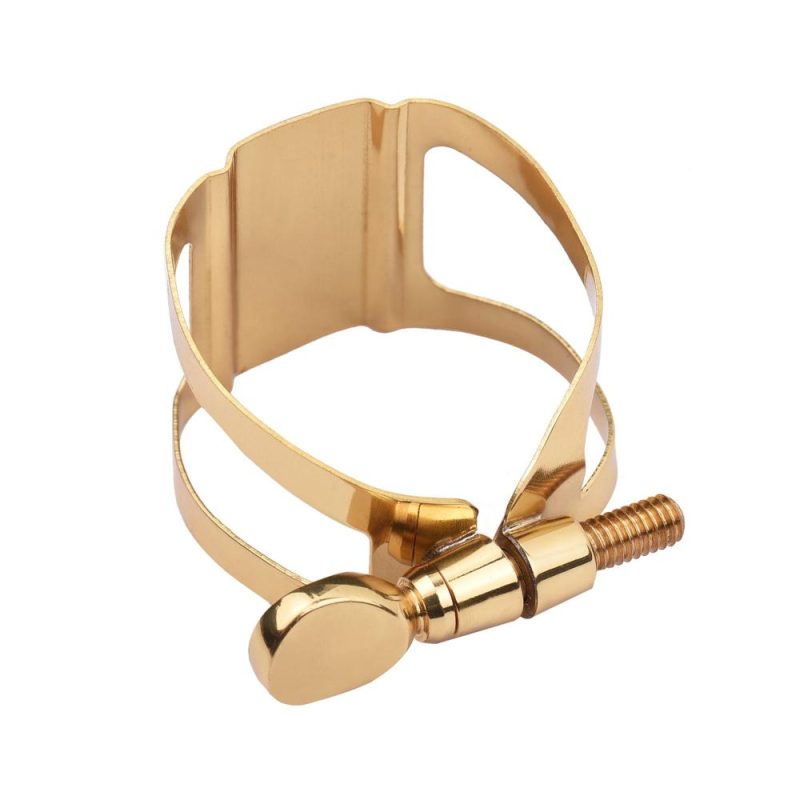 Others |   Single Screw Adjustment Saxophone Ligature Compact Durable Ligature for Tenor Saxophone Gold Musical Instruments Gold