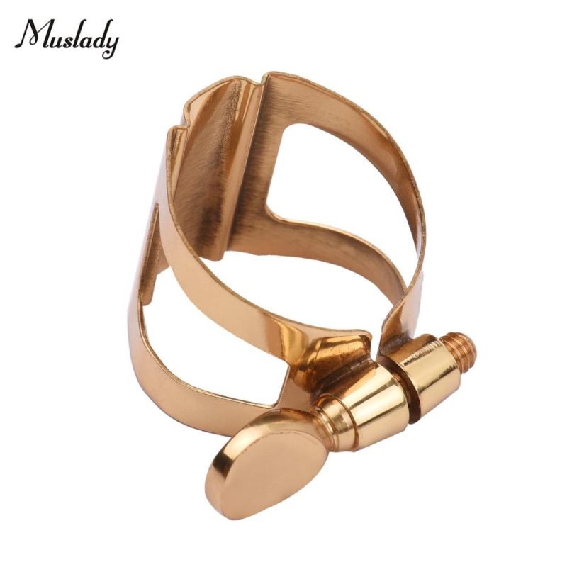 Others |   Single Screw Adjustment Saxophone Ligature Compact Durable Ligature for Tenor Saxophone Gold Musical Instruments Gold