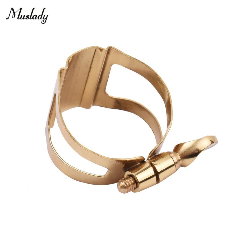 Others |   Single Screw Adjustment Saxophone Ligature Compact Durable Ligature for Tenor Saxophone Gold Musical Instruments Gold