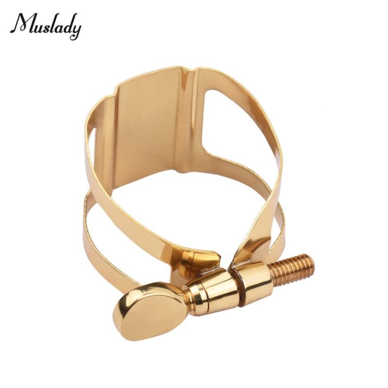 Others |   Single Screw Adjustment Saxophone Ligature Compact Durable Ligature for Tenor Saxophone Gold Musical Instruments Gold