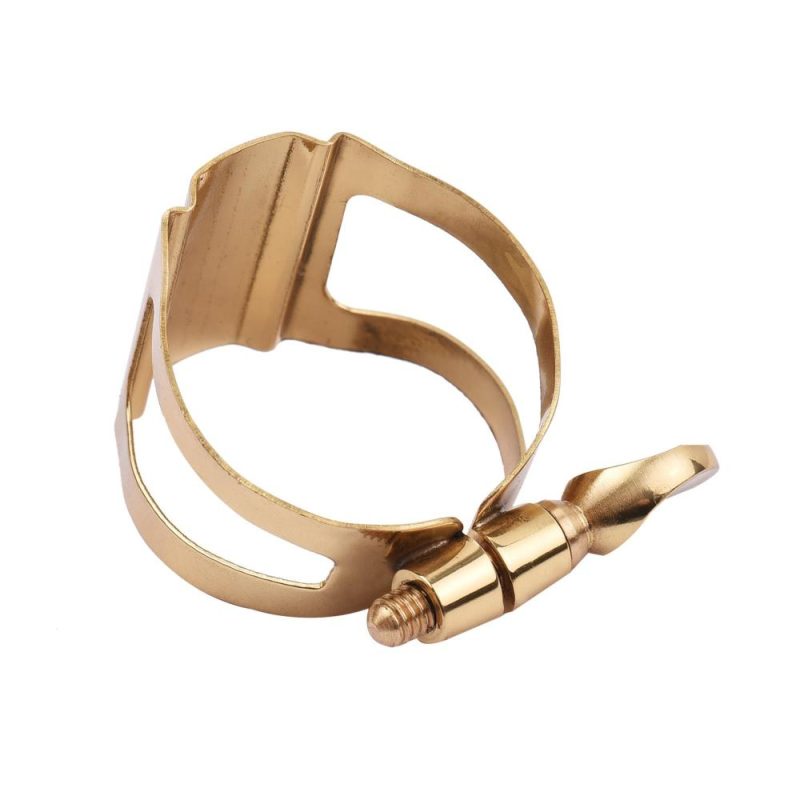 Others |   Single Screw Adjustment Saxophone Ligature Compact Durable Ligature for Tenor Saxophone Gold Musical Instruments Gold