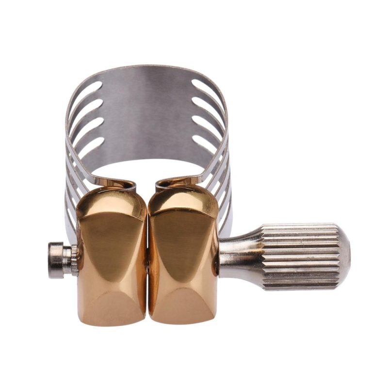 Others |   Single Screw Adjustment Saxophone Ligature Compact Durable Sax Ligature for Tenor Saxophone Silver & Gold Musical Instruments Others