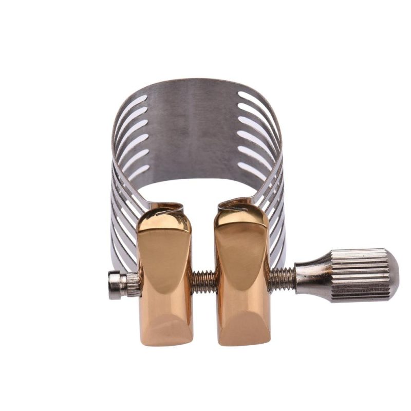 Others |   Single Screw Adjustment Saxophone Ligature Compact Durable Sax Ligature for Tenor Saxophone Silver & Gold Musical Instruments Others