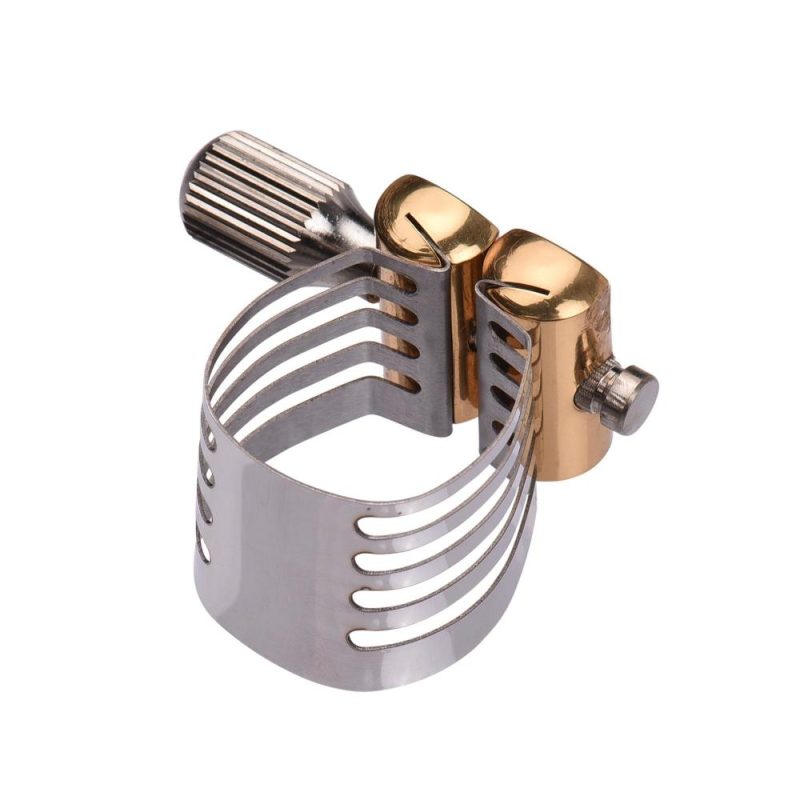 Others |   Single Screw Adjustment Saxophone Ligature Compact Durable Sax Ligature for Tenor Saxophone Silver & Gold Musical Instruments Others