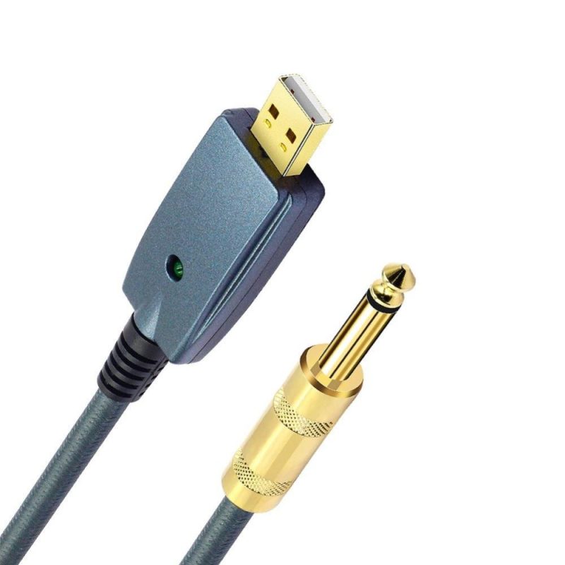 Others |   USB Guitar Cable Electric Guitar Accessories Guitar Audio Connector Cord Adapter 6.35mm Guitar Cable Interface Multicolour Musical Instruments Multicolour