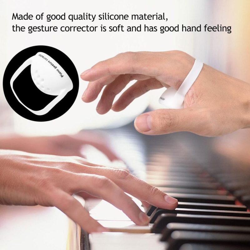 Others |   Wearable Piano Hand Corrector Silicone Piano Hand Orthotic Device Piano Hand Gesture Corrector for Piano Beginners White Musical Instruments Others