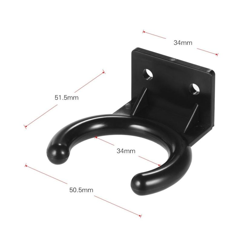 Others |   Wireless Microphone Hanger Mic Wall Mount Holder Hook Clamp Plastic Material Black Black Musical Instruments Black