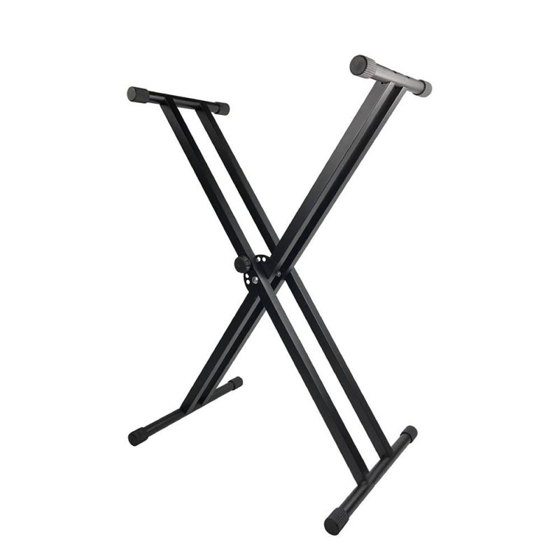 Others |   X-Style Piano Keyboard Stand Adjustable and Portable Heavy Duty Music Stand with Anchoring Strap Black Black Musical Instruments Black