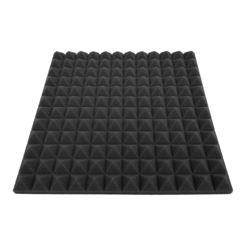 Pro Audio Equipment |   12pcs 12*12*1inch High Density Studio Acoustic Foams Panels Sound Insulation Foam Fire Retardant Black Musical Instruments Black